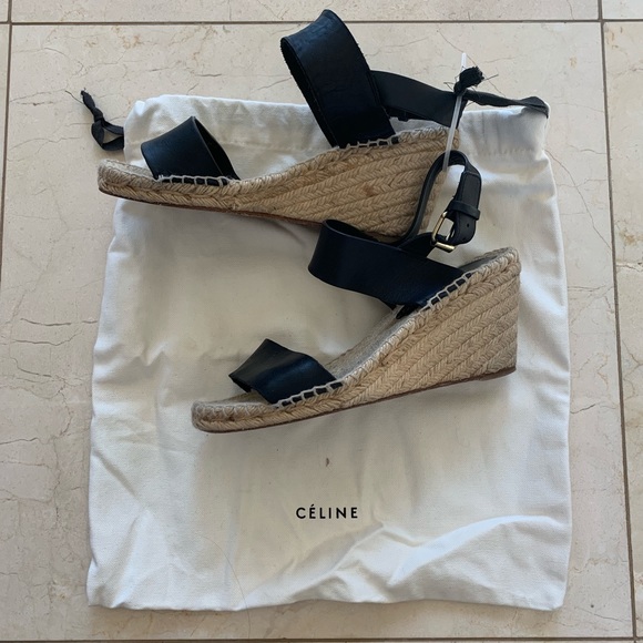 Celine Leather Well Loved Wedges with Dustbag - Picture 1 of 6